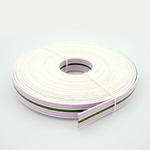 ●◇12-262 かご作りに エコクラフトテープ 10m巻 (藤の花) 15mm幅 紫 パープル 手芸用 クラフトバンド 紙バンド (メール便可)