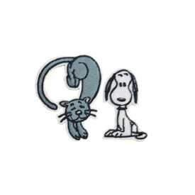 S02Y3579 PEANUTS 2WAYワッペン スヌーピーとファーロン ミノダ　(取り寄せ品)　(メール便可)