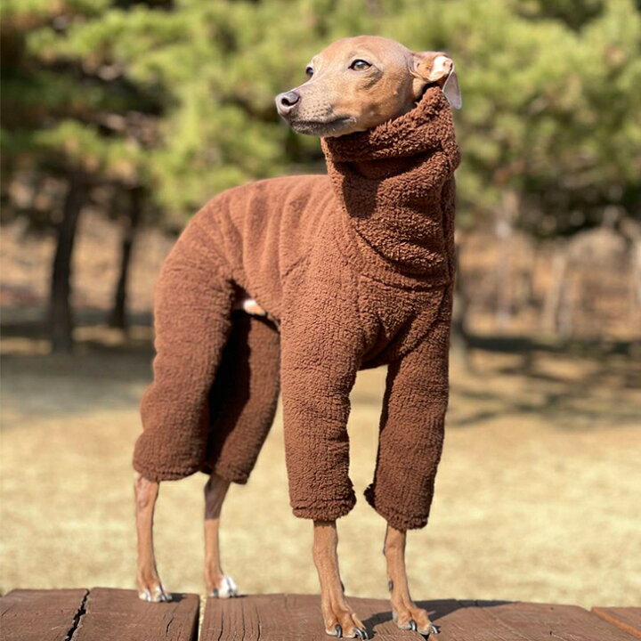 楽天市場 デカグレ 服 ｉｇ ボアロンパース オールインワン つなぎ ウィペット ベドリントンテリア ドッグウェア 犬 服 E Tan U Tan