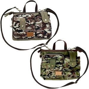 犬用品 お散歩バッグ3WAY カモフラージュ オーナーグッズ 消臭マナーポーチ ショルダータイプ ドッググッズ エチケットバッグ