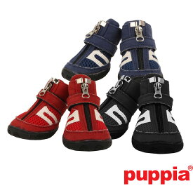 犬 靴 Puppia HIKER スニーカー レッド ネイビー ブラック 犬用 シューズ 足 汚れ 霜焼け 火傷 防止 カバー XS S M L XL XXL