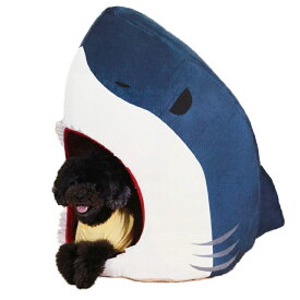 犬 猫 シャークヘッドベッド サメ 大きい ベッド ひんやり クール カドラー 面白い ドーム型 巣穴カドラー