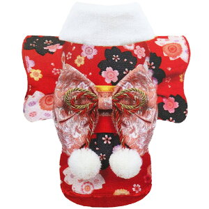 犬服 晴れ着 紅花 レッド 1号 2号2号ロング 3号 3号ロング 4号 5号 6号 7号 10号 犬 着物 犬用 和服 お正月 結婚式 ウェディング 桃の節句 お雛祭り