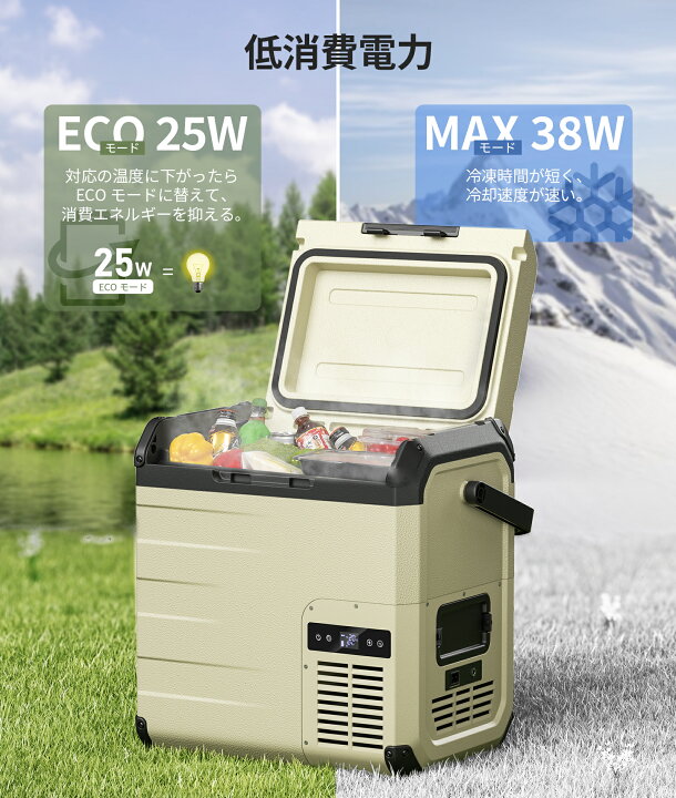 楽天市場】EENOUR ポータブル冷蔵庫 10L/18L/23L バッテリータイプ 