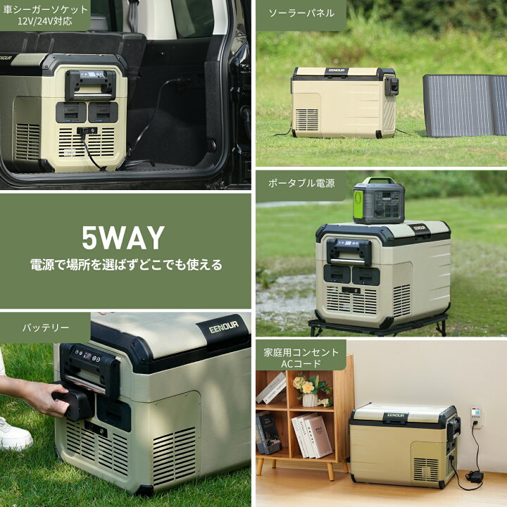 楽天市場】【ポイント5倍付】EENOUR 35L /45Lポータブル冷蔵庫 