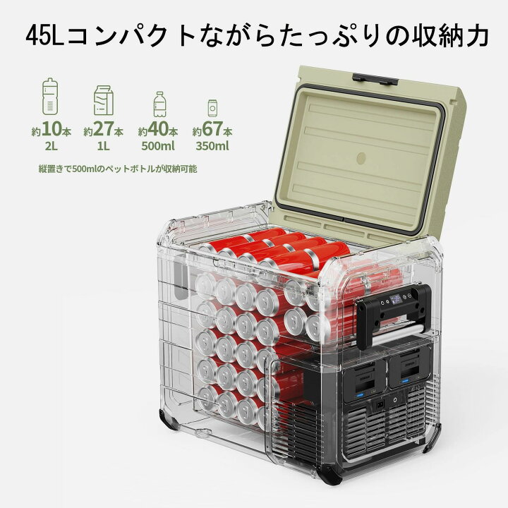 楽天市場】【ポイント5倍付】EENOUR 35L /45Lポータブル冷蔵庫 