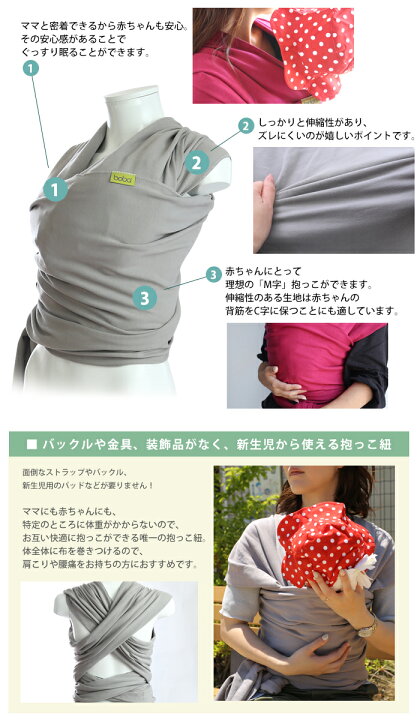 楽天市場 ボバラップ ベビーラップ スリング ボバ Boba Wrapベビー 抱っこ紐 赤ちゃん 抱っこ 新生児 縦抱き イータイムス