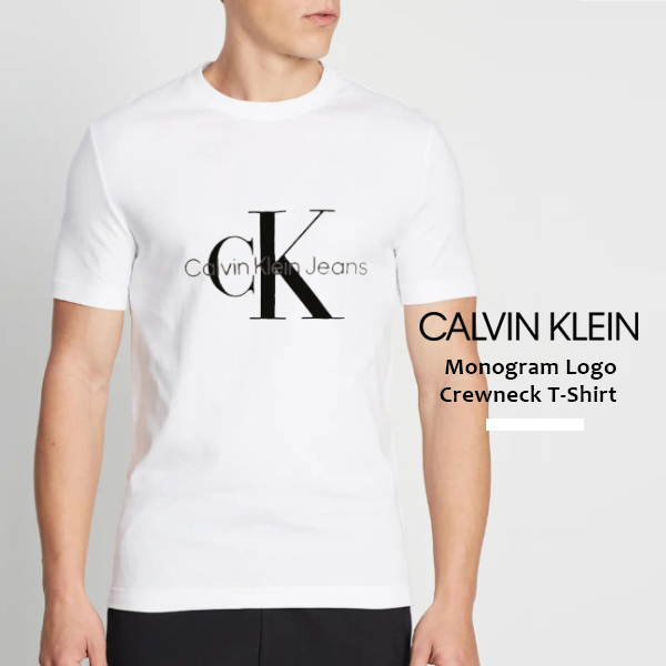 カルバンクライン Calvin Klein メンズ カルバン・クラインロゴT コットン Tシャツ クルーネック Vネック 半袖 ロゴTシャツホワイト  ブラック CK ロゴ 白 黒 ブランド トップス インナー | イータイムス