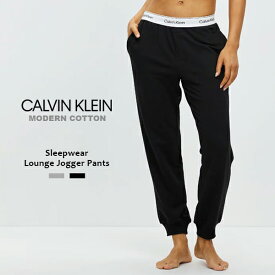 カルバンクライン Calvin Klein レディース ジョガー パンツ ズボン ブランド 薄手 スウェット モダン コットン ウエストゴム グレー ブラック CK ロゴ 黒