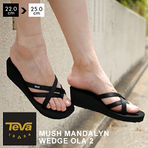 �e�o ���f�B�[�X �T���_�� �E�F�b�W ���� teva sale MUSH MANDALYN WEDGE OLA 2 �u���b�N1000099 �E�B�����Y �X�g���b�v �}�b�V�� �}���_����