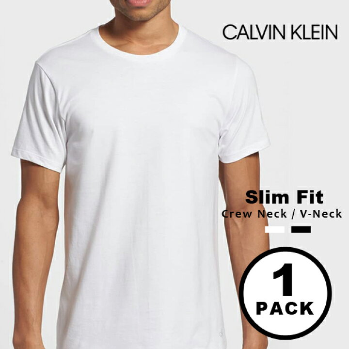 楽天市場 カルバンクライン Calvin Klein メンズ 下着 単品コットン Tシャツ クールネック Vネック 半袖 アンダーウェアホワイト ブラック Ck 無地 白 黒 ブランド トップス インナー イータイムスプラス