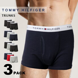 トミーヒルフィガー [3枚組] メンズ トランクス ブリーフ 下着 アンダーウェア 前開き 男性 プレゼント ブラック ネイビー グレー TOMMY HILFIGER 09TQ002