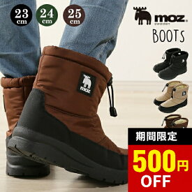 ＼ 通常 5,480円⇒4,980円／moz スノーブーツ モズ レディース 滑らない 防寒 防水 ブーツ ショート あたたかい ショートブーツ ファー もこもこ 軽量 軽い 歩きやすい キルティング キルト
