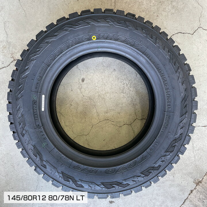 楽天市場】オープンカントリー RT 145/80R12 80/78 LT トーヨータイヤ 