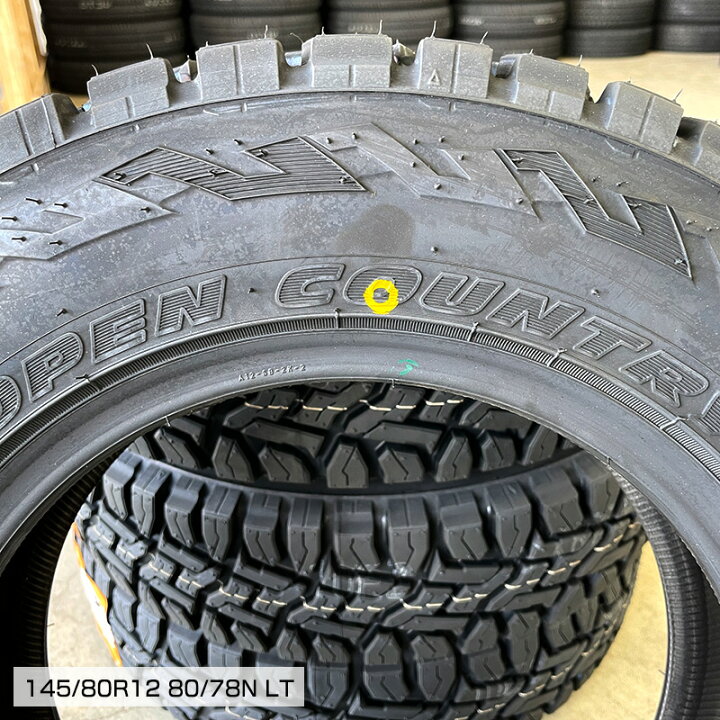 楽天市場】オープンカントリー RT 145/80R12 80/78 LT トーヨータイヤ 