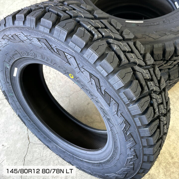 楽天市場】オープンカントリー RT 145/80R12 80/78 LT トーヨータイヤ 
