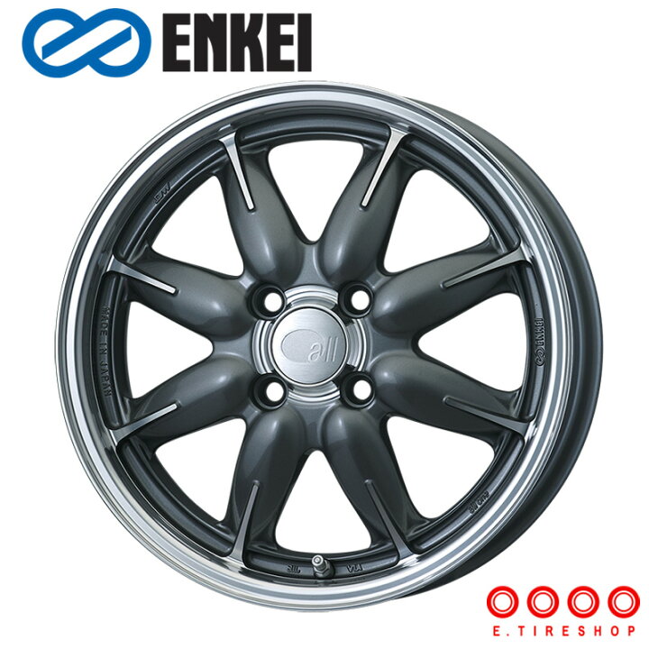 楽天市場】ENKEI all one 14×5.0J PCD100 4H INSET+45 ボア径φ75 