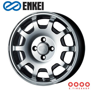 ENKEI all four KCR 15×5.0J PCD100 4H INSET+45 ボア径φ75 マシニングブラック M/BK 15インチ ホイール単品 1本 エンケイ オール フォー