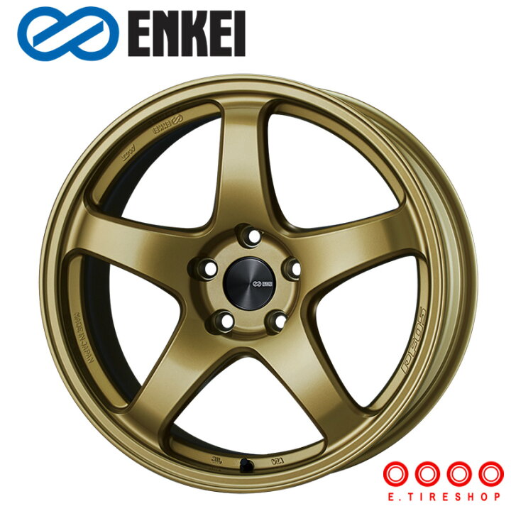 楽天市場】ENKEI PF05 18×9.0J PCD100 5H INSET+40 ボア径φ75 ゴールド 