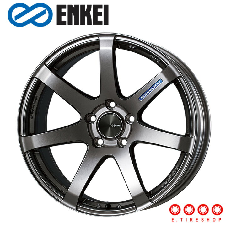 楽天市場】ENKEI PF07 18×8.0J PCD100 5H INSET+45 ボア径φ75 ダーク 