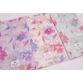 HANAE MORI ハナエモリ ハンカチ 婦人 ガーゼ 花＆蝶柄 日本製 52×52cm 女性 婦人 カジュアル ビジネス プレゼントギフト好適品