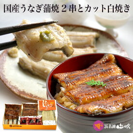 秋土用 うなぎ【うなぎ専門店 浜名湖山吹】送料無料 うなぎ 串蒲焼き2串・カット白焼き1袋 詰合せ