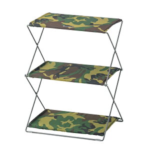 �t�H�[���f�B���O�V�F���t 3�i �X�`�[��×�R�b�g��×�|���G�X�e�� ��47×���s34.5×����58.5cm �܂肽���� �V�F���t �I �A�E�g�h�A �L�����v �O���[�� �l�C�r�[ �J���t�� ���� ����I �f�B�X�v��