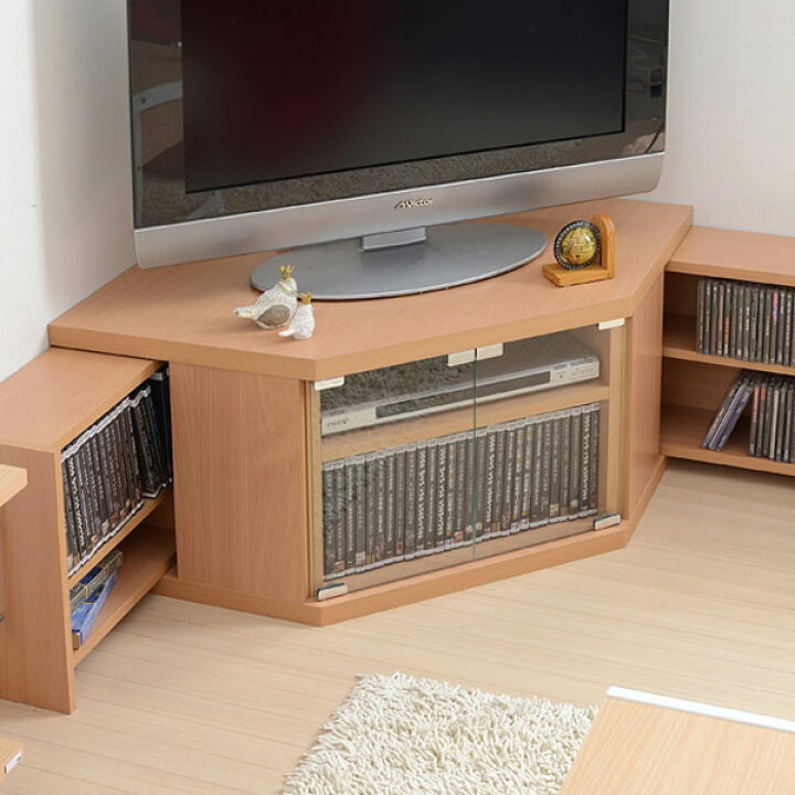 テレビ台 コーナー ローボード 三角コーナーテレビ台 ロータイプ ナチュラル TV台 スライド式収納 木製 送料無料 tvボード オーディオボード tvラック オーディオラック テレビ ボード 棚 コーナーテレビ台 テレビ台 ローボード テレビボード 一人暮らし 楽天