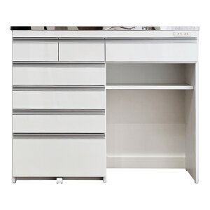 キッチンカウンター ゴミ箱上収納 ステンレス天板 幅120 高さ100 ハイタイプ 食器棚 ロータイプ ステンレスカウンター ゴミ箱上カウンター ゴミ箱収納 ゴミ箱 ダストボックス収納 45L 引き出