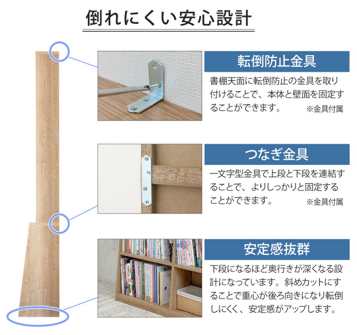 楽天市場】ロング本棚 幅60 高さ215 本棚 薄型 省スペース 大容量 収納 