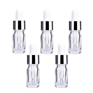 ピュアシーク スポイト瓶 5ml ボトル 15本セット スポイトボトル 透明 ガラス アロマ保存容器 香水 アロマ 小分け 詰替