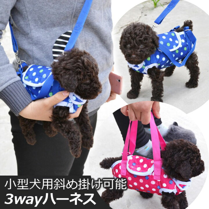 楽天市場 ショルダー ハーネス 小型犬 可愛い 犬 だっこキャリー オマケ付き 犬 ペット バッグ 服 かわいい リード付き ハーネスセット 安心胴輪 スリング 中型犬 散歩 ペット服 猫 歩行補助 胴体 老犬 介助 介護 怪我 安全帯 小型犬用斜め掛け可能3wayハーネス リンパ