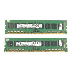 SAMSUNG 4GB 1RX8 PC3-12800U メモリ 2点セット サムセン デスクトップパソコン用メモリ 増設用メモリ 型番：M378B5173QH0-CK0 片面実装(1RX8) 【中古動作品】