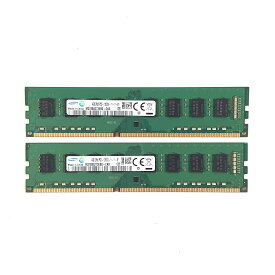 サムセン SAMSUNG 4GB 2RX8 PC3-12800U メモリ 2点セット デスクトップパソコン用メモリ 増設用メモリ 型番：M378B5273EB0-CK0 両面実装(2RX8) 【中古動作品】