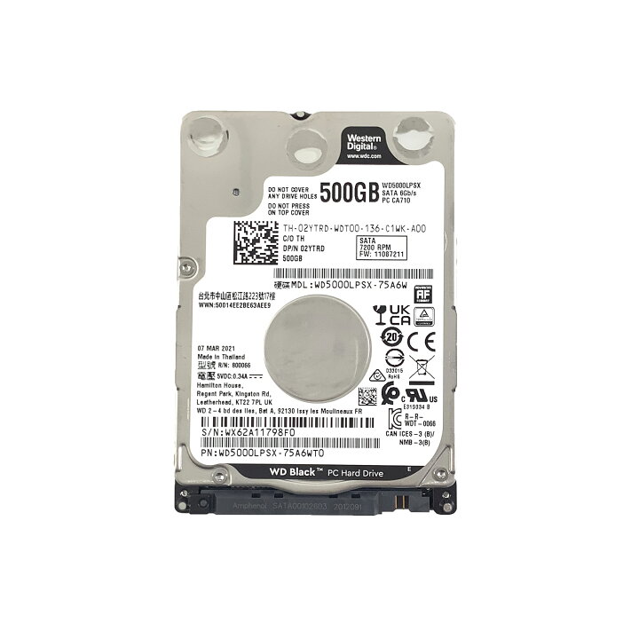 楽天市場】R156-500GB 2.5 インチ SATA HDD 1点 ☆7200rpm/5400rpm  