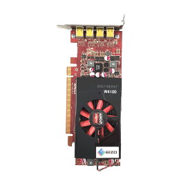 AMD FIREPRO W4100 2GB ビデオカード 1点 PCI-Express P/N:102C7550100 グラフィックボード W4100 miniDPx4 【中古動作美品】