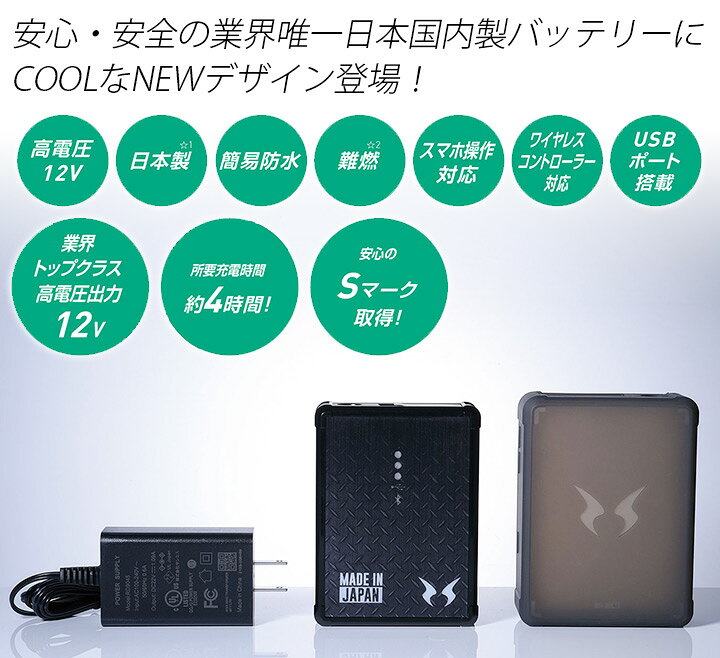 楽天市場】【当日発送】サンエス 空調風神服 リチウムイオンバッテリー 