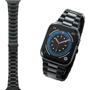 �G���R�� AW-44BDCE3BK Apple Watch 45 44 42mm �o���h �Z���~�b�N �X�e�����X 3�A�^�C�v �u���b�N