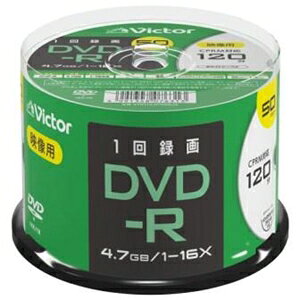 Victor(�r�N�^�[) VHR12JP50SJ2 ���^��p DVD-R 16�{�� �v�����^�Ή� 50�� �X�s���h��