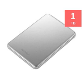 バッファロー HD-PUS1.0U3-SVD USB3.1(Gen1)／USB3.1 ポータブルHDD 1TB シルバー