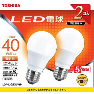 東芝 LDA4L-G/K40V1P LED電球 E26 電球色