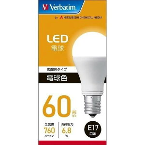 �o�[�x�C�^��(Verbatim) LDA6LE17GLV4 �d���F LED�d�� E17���� 60�` 760lm