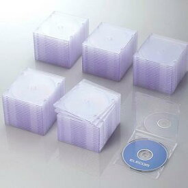 ケース エレコム CD DVD CCD-JSCS100CR Blu-ray／DVD／CDケース スリム／PS／1枚収納 クリア