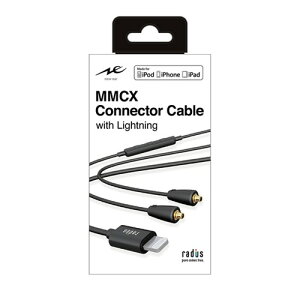 ���f�B�E�X HC-M100LK ���P�[�u��(MMCX��Lightning�E1.2m)�u���b�N