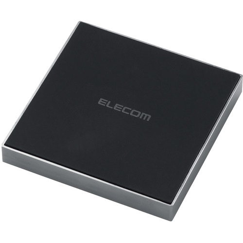 エレコム W-QA22BK ワイヤレス充電器 Qi規格対応 10W 7.5W 5W 卓上タイプ メタル筐体 スクエア ブラック
