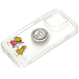 PGA PG-DPT22Q06MKY 2022年 iPhone 14 Pro用 リング付 抗菌ハイブリッドケース Premium Style ミッキーマウス