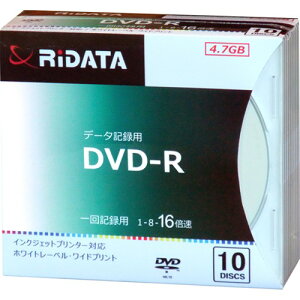 RiDATA D-R16X47G.PW10P SC B f[^pDVD-R 5mmXP[X10