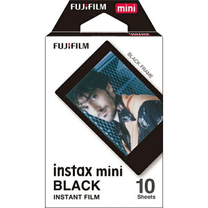 富士フイルム INSTAXMINIBLACKFRAME チェキ インスタントカラーフィルム instax mini用フィルム 「ブラック」 1パック（10枚入）