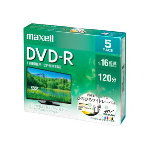 �}�N�Z��(Maxell) DRD120WPE5S �^��pDVD-R �Ђ�т�������[�x���f�B�X�N 1-16�{ 4.7GB 5�� �����^5mm�P�[�X