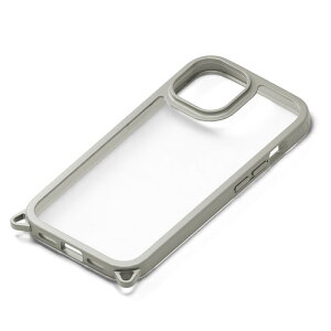 PGA PG-23APT03GY iPhone15 �N���A�^�t�P�[�X Premium Style �O���[ PG23APT03GY
